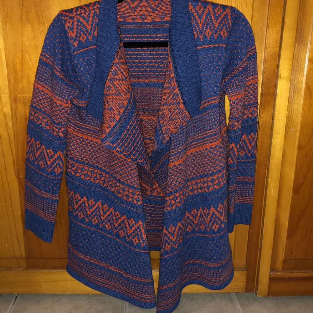 BOGO Orange/blue sweater